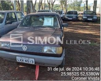 1) Sucata Inservível: 01 (um) VW/Parati LS, vermelha, gasolina, ano/mod. 1986. Veículo com adulteraç
