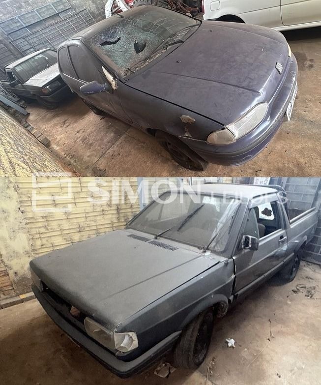 LOTE C/ 02 (DOIS) VEÍCULOS: a) Marca/Modelo: ****VW/SAVEIRO SUNSET 1.8****, Renavam: 0062.222830-7, 