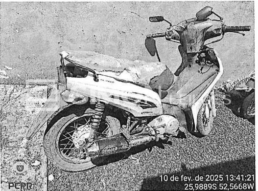 SUCATA: HONDA/C125 BIZ; ANO/MODELO: 2011/2012; COR: VERMELHA; PLACA/UF: MIU7318/SC; CHASSI: 9C2JC481