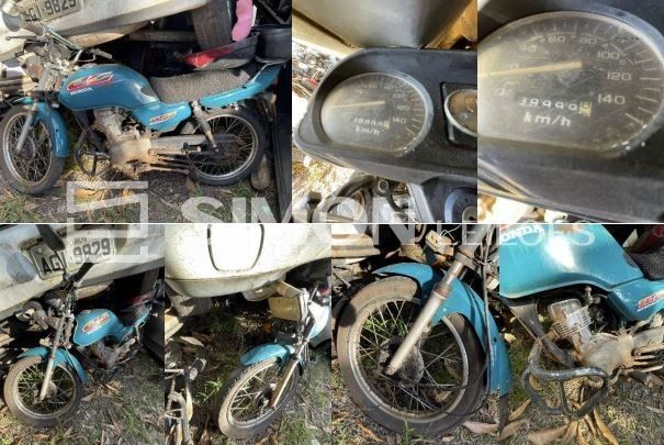 SUCARTA INSERVÍVEL: Uma motocicleta Honda/CG 125 Titan, Ano fabricação 1997, cor: verde. A referida 