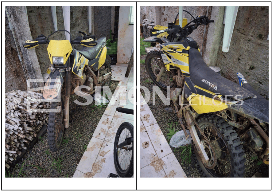 HONDA/XR 250 TORNADO, cor amarela e preta, modificada para uso em trilha, ANO DE FABRICAÇÃO/MODELO 2