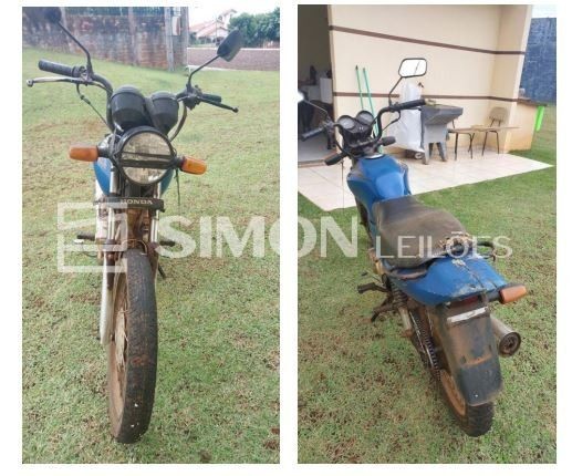 Sucata Inservível: 01 (um) motocicleta Honda/CG 125 Titan KS, azul, ano/mod. 2004, placas ALT-1883, 